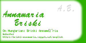 annamaria briski business card